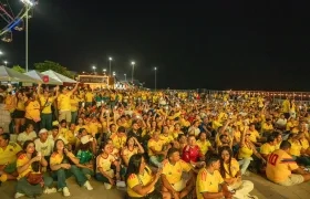 Fan fest de la Selección Colombia en el Malecón del Río.