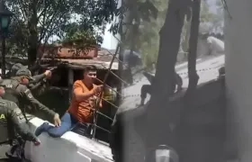 Momento en que los reclusos se fugaban. 