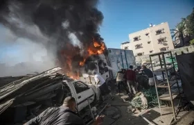 Imagen de un bombardeo.