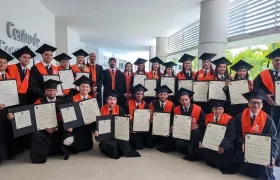 Graduados de Derecho en la Corporación Universitaria Rafael Núñez.
