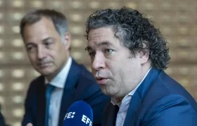El músico Gustavo Dudamel en la sede de las Naciones Unidas, en Nueva York.