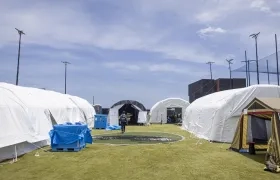 Hospital de campaña instalado por Japón en Venezuela tras los terremotos. 