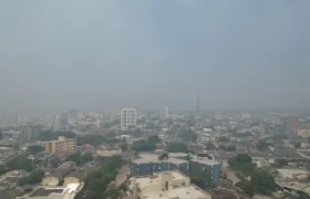 Humareda en Barranquilla