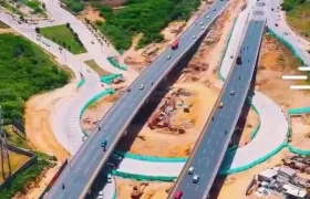 La obra del intercambiador.
