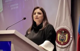 La magistrada Paola Meneses, presidenta de la Corte Constitucional.
