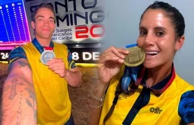 La tenista María Paulina Pérez y el ciclista Cristian Ortega.