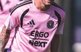 Lionel Messi en su regreso a los entrenamientos.