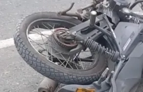 Motocicleta implicada en el accidente. 
