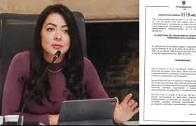 Nhora Yhanet Mondragón y la resolución que lleva su firma