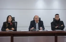 El ministro de Hacienda, Germán Ávila, fue el encargado de hacer el anuncio sobre la suspensión de las mesas. 