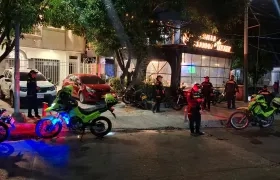Patrullajes de la Policía en calles de Barranquilla. 