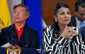 El Presidente Gustavo Petro y la ministra de Ambiente, Irene Vélez.