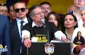 El Presidente Gustavo Petro durante su discurso. 