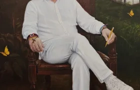 Retrato del presidente Gustavo Petro para la galería de exmandatarios que está en la Casa de Nariño.