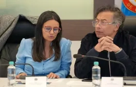 Angie Rodríguez y el Presidente Gustavo Petro.