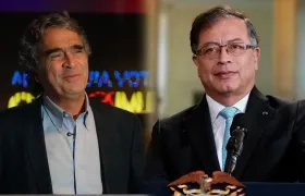 Sergio Fajardo y el Presidente Gustavo Petro.