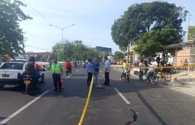 Accidente en la vía Oriental. 