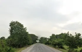 Vía Oriental, en zona rural de Ponedera, donde ocurrió el accidente. 