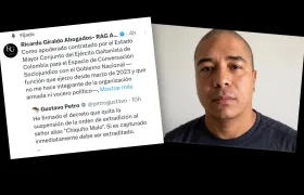 Trino del abogado Ricardo Giraldo y fotografía de 'Chiquito malo' 