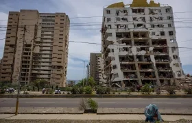 Zona afectada por terremotos el martes, en La Guaira.
