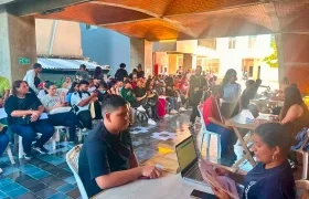 Barranquilleros se presentan en la Fábrica de Cultura. 