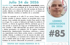 Líder comunal Arnobio Pérez.