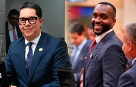 Pedro Flórez y Estefanel Gutiérrez, senador y representante a la Cámara, respectivamente. 