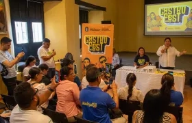 La alcaldesa Alcira Sandoval en el lanzamiento de GastroFest 2026.