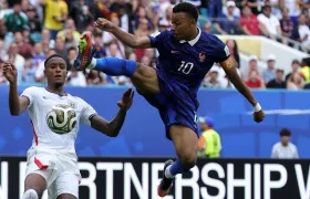 Kylian Mbappé durante el partido por el tercer lugar contra Inglaterra.