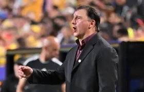 Néstor Lorenzo, técnico de Colombia, durante el partido contra Ghana. 