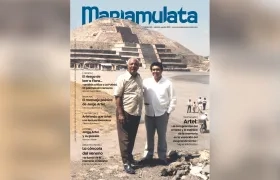 Los escritores Jorge Artel y Abel Ávila, en la portada de la revista. 