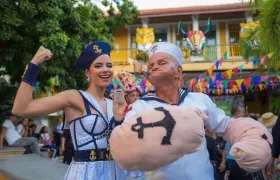 Reina Salwa con el 'Popeye barranquillero'.