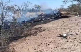 Lugar donde se presentó el accidente de la avioneta. 