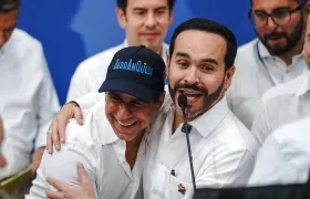 El alcalde Alejandro Char y el Presidente electo Abelardo De La Espriella.
