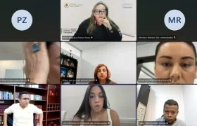 Aspecto de la diligencia judicial de este miércoles suspendida. 