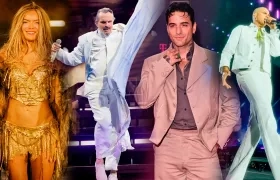 Karol G, Miguel Bosé, Maluma y Silvestre Dangond.
