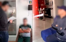 Dos de los capturados por parte del CTI de la Fiscalía. 