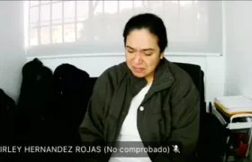 Chirley Hernández Rojas durante la audiencia de este miércoles. 