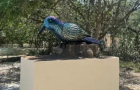 La escultura "Colibrí Manglero".