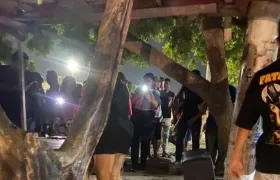 Cancha de fútbol donde se registró el crimen. 