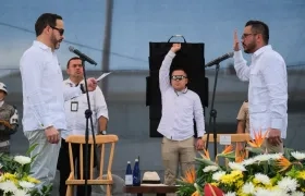 El Presidente Abelardo De La Espriella y el Contralor General, Jorge Laverde.