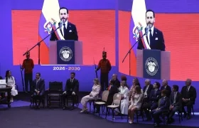 El discurso del Presidente De La Espriella fue transmitido en la Universidad Santiago de Cali.