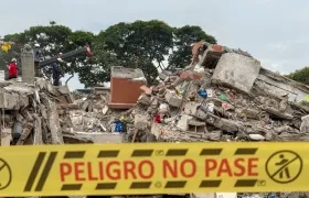 Edificio destruido en Cali.