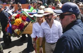 El Presidente Abelardo De La Espriella en el Desfile de Silleteros.