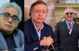 Augusto Rodríguez, el expresidente Gustavo Petro, y Jorge Lemus. 