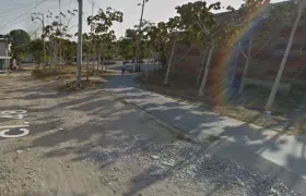 Lugar donde fue asesinado el joven al mediodía de este domingo. 