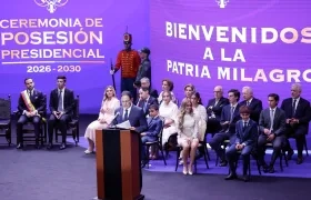 El presidente del Congreso Honorio Henríquez durante su discurso