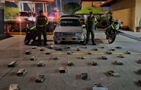 La droga incautada por la Policía. 