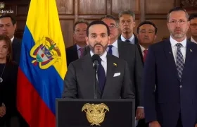 Intervención de Abelardo De La Espriella entregando un balance sobre el terremoto