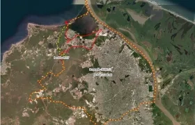 Línea limítrofe que propone el IGAC. 